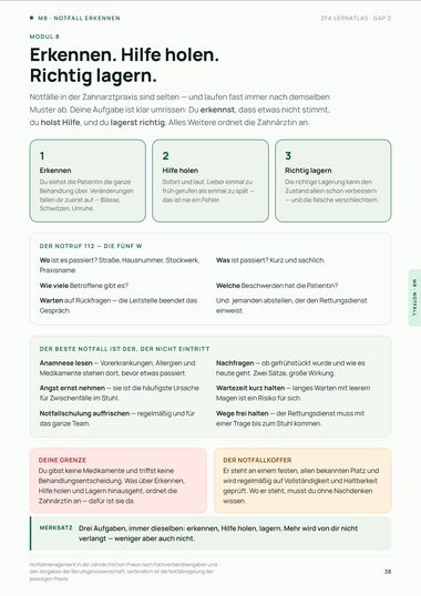 Seite aus dem Lernatlas: M8 · Notfall erkennen